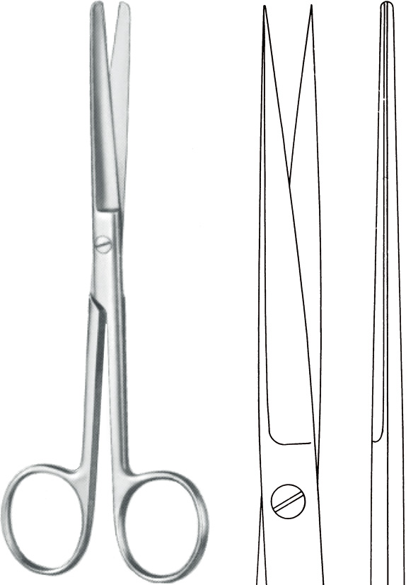 Scissors, delicate, pointed/pointed, straight