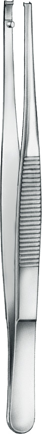 Clip applying forceps, without lock