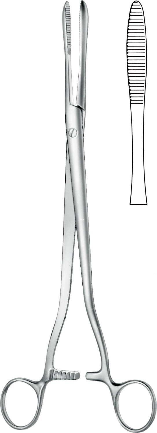 Tampon forceps, acc. to Collin, straight