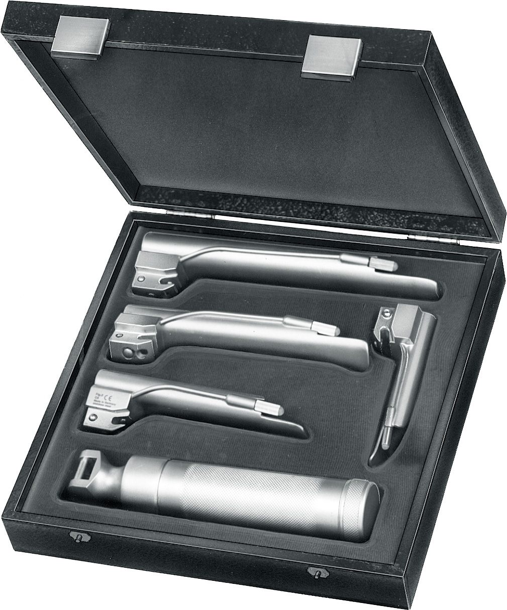 Laryngoscope set, acc. to Guedel-Negus