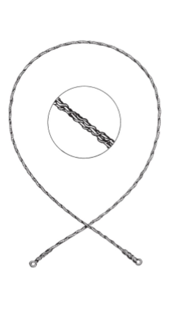 Wire saw, acc. to Gigli, fourfold