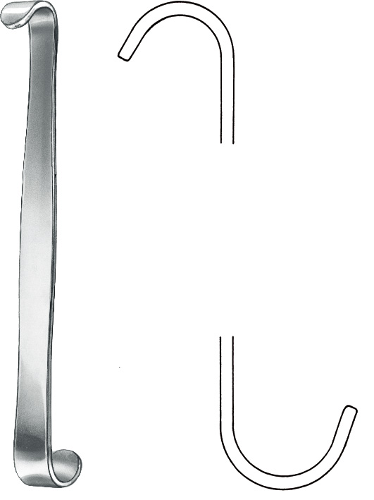 TraCheal retractor, acc. to Luer, double-ended