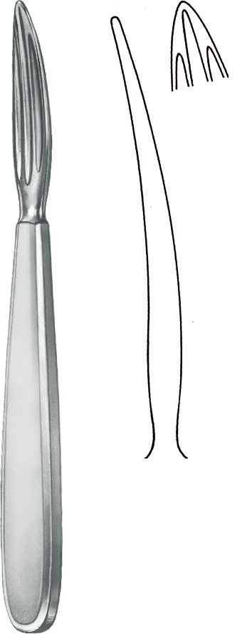 Goitre probe, acc. to KoCher, without hole