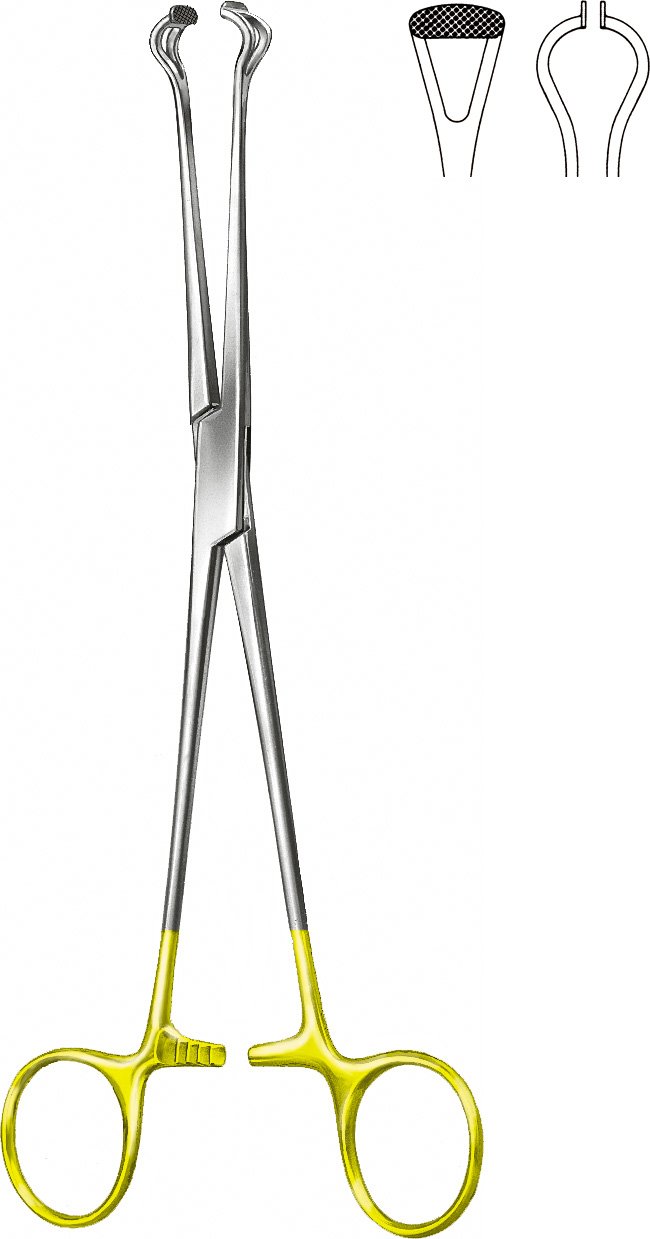 Intestinal grasping forceps, TC GOLD, acc. to Babcock