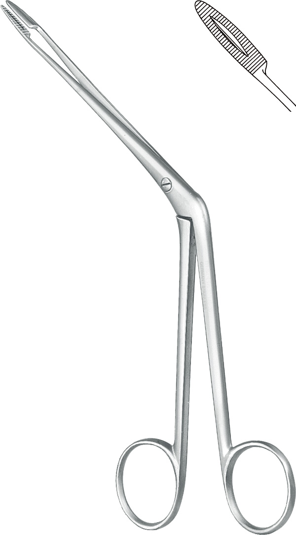Nasal tampon forceps, acc. to Hartmann