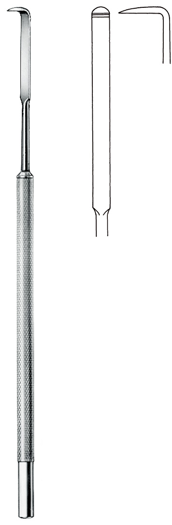 Dissector, acc. to Salyer, angled, short