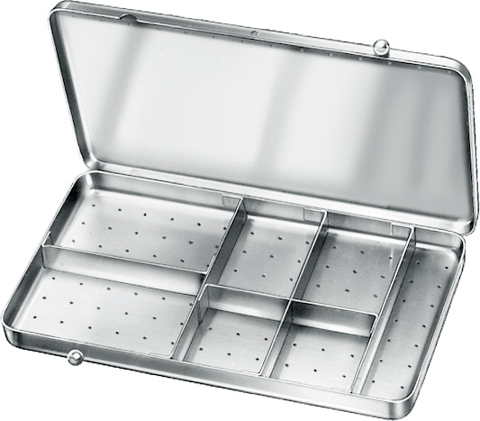 Needle case, perforated bottom