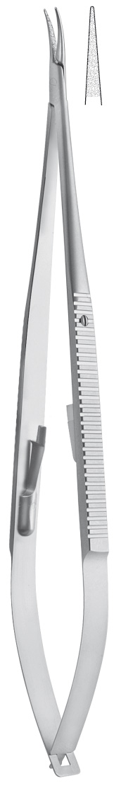 Micro needleholder, straight, with lock