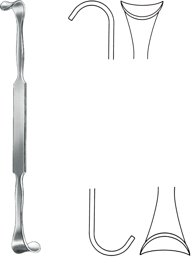 TraCheal retractor, acc. to Rose, double-ended