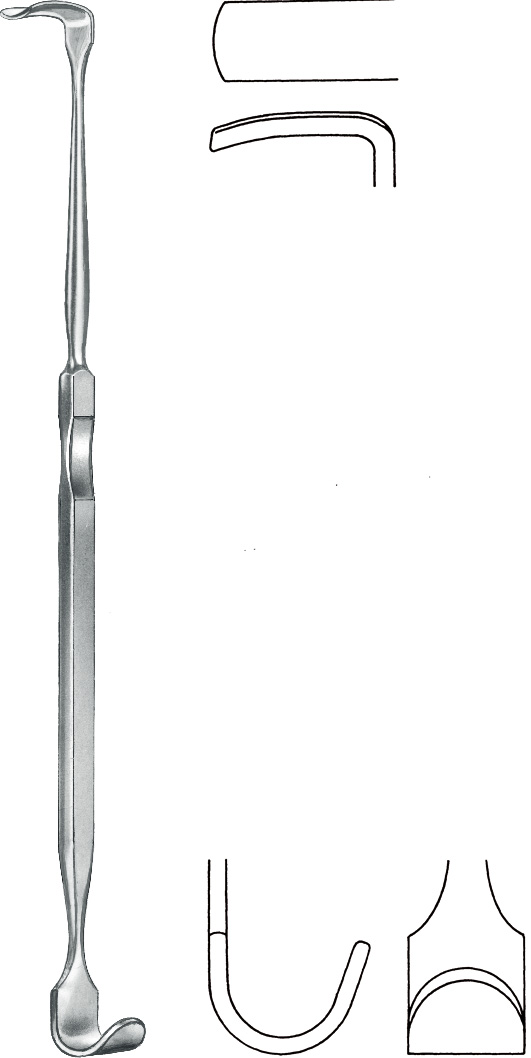 Thymus-Retractor, acc. to Lukens, double-ended