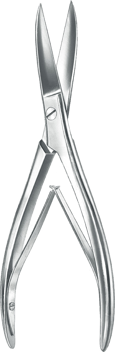 Bone shears, straight, pointed