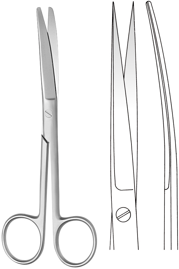 Scissors, delicate, pointed/pointed, curved